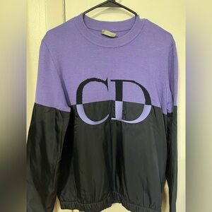 Dior Purple and Black Crewneck Sweater